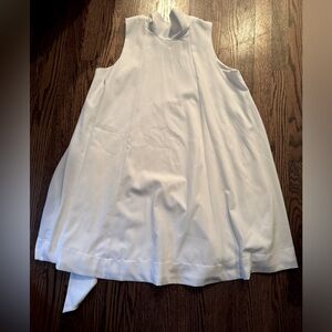 SHEIN White Tunic Tie Dress